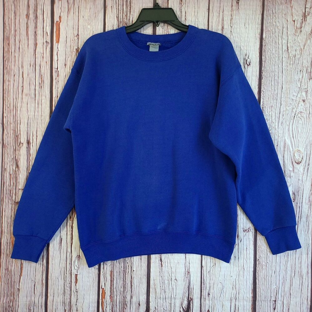 Sturdy Sweats Lee Sweatshirt Blue Crew Vintage 1990 Medium Pullover Made In USA